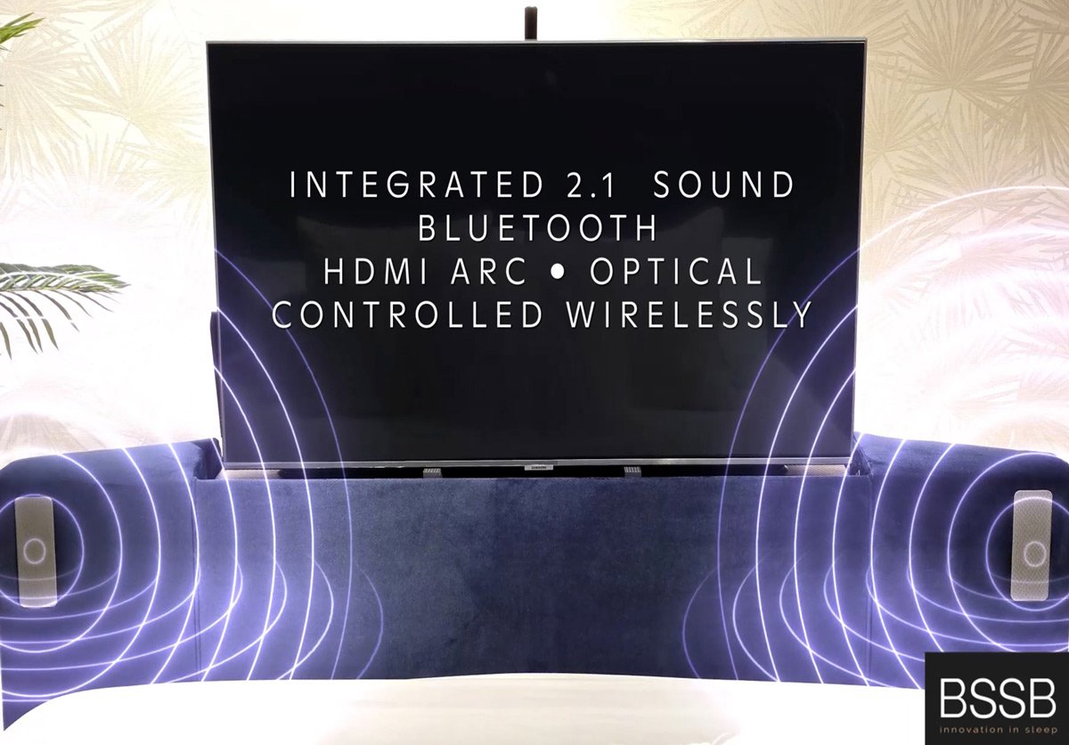 Detail of the integrated surround sound speaker