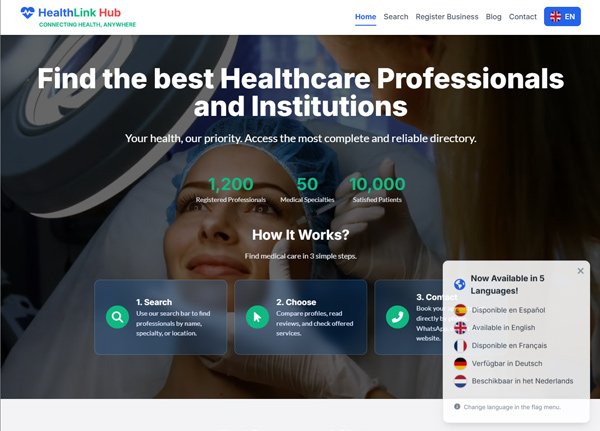 Directorio Médico Digital HealthLink Hub